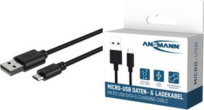 Ansmann Daten und Ladekabel USB zu Micro-USB 100cm (1700-0129)