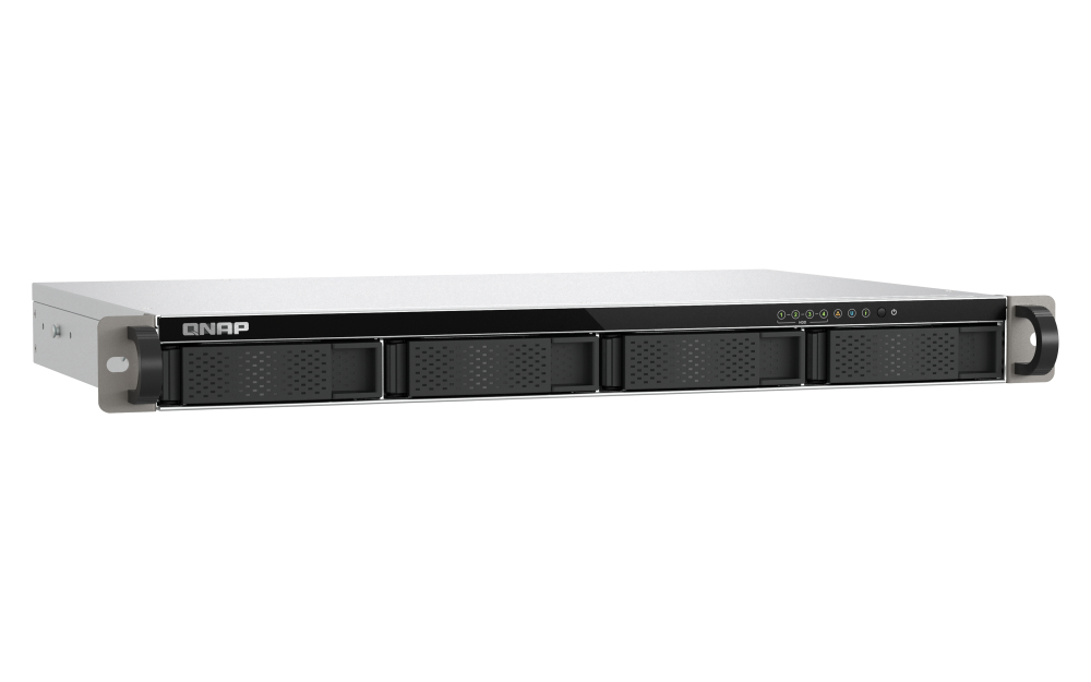 QNAP TS-433EU NAS-Server 4 Schächte 1U Rack 4 GB RAM Schwarz