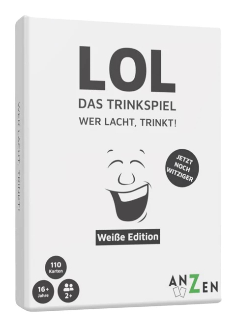 Anzen LOL – Das Trinkspiel – Kartenspiel ab 16 Jahre – Weiße Edition