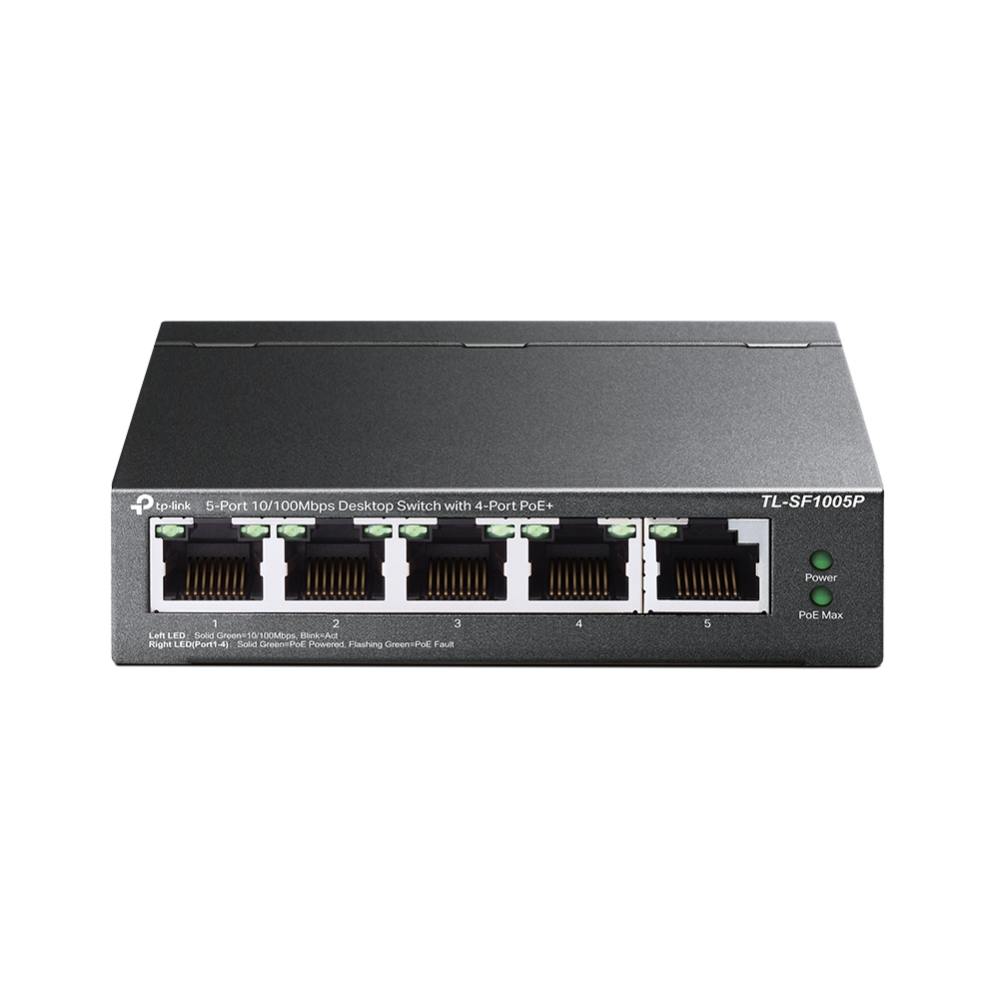 TP-Link TL-SF1005P 5-Port 10/100 Switch 4x PoE Schwarz
