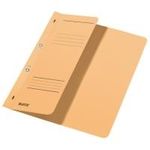 LEITZ Ösenhefter, DIN A4, Manilakarton, chamois, kauf- männische Heftung, 250 g/qm, 1/2 Vorderdeckel (90 mm breit) - 50 Stück (3740-00-11)