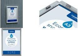 EUROPEL Plakatrahmen ECONOMY OUTDOOR, DIN A4 aus eloxiertem Aluminium, abgerundetes Rahmenprofil 25 mm, - 1 Stück (355131)