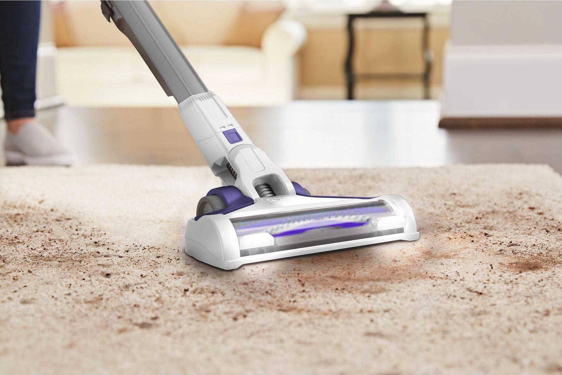 Black & Decker BHFEV1825CP 2-in-1 Akku-Stabstaubsauger 18 V 2,5 Ah 72 min Beutellos Weiß