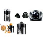 Little balance Zitruspresse Vitaminox 2C, silber / schwarz Korpus aus gebürstetem Edelstahl, automatische Einschaltung - 1 Stück (LB 8462)