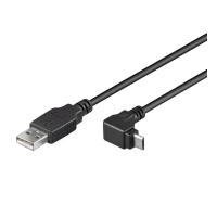 Wentronic Goobay USB 2.0 Hi-Speed Kabel, Schwarz, 1.8 m - geeignet für Geräte mit Micro-USB Anschluss (95343)