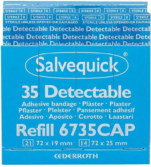 SÖHNGEN Salvequick Pflaster-Strips detectabel 35 Stück (1009735)