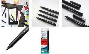 STABILO dr!ver Fineliner-Set farbsortiert 0,4 mm, 4 St. (EO1088/4-01)