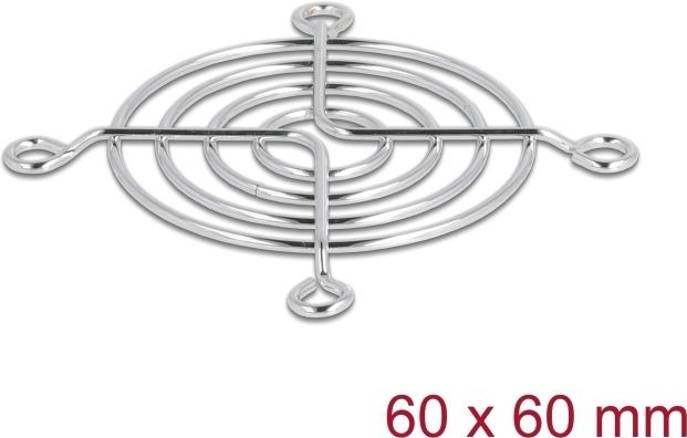 Delock Lüftergitter 60 x 60 mm silber (67305)