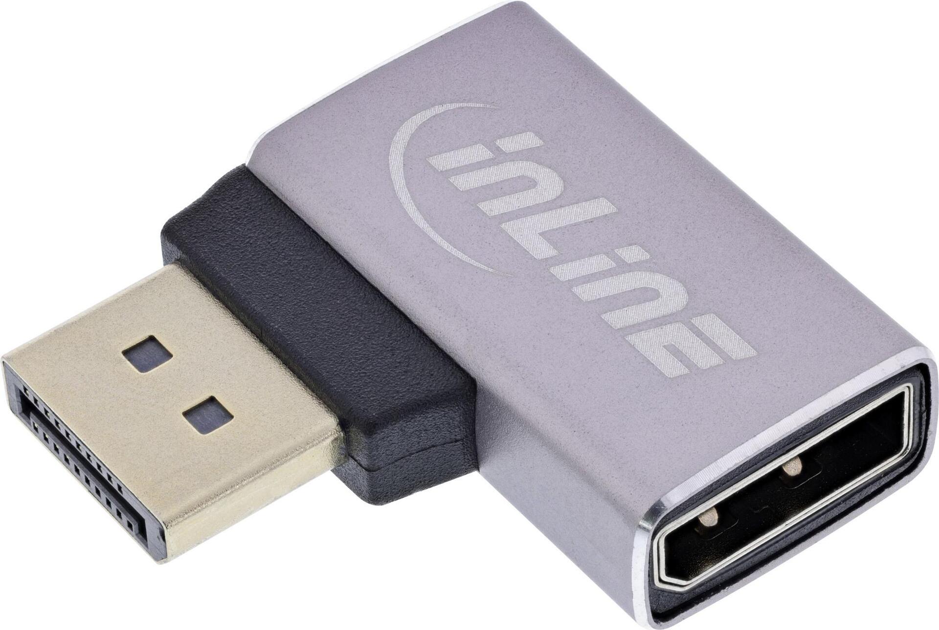 InLine DisplayPort 1.4 Adapter Stecker Buchse 90° links 8K (17291E)