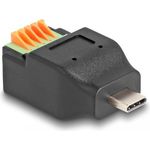 Delock USB Type-C™ 2.0 Stecker zu Terminalblock Adapter mit Drucktaster (66456)