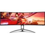 AOC AG493UCX2 Computerbildschirm 124,5 cm (49" ) 5120 x 1440 Pixel Quad HD LED Schwarz - Rot (AG493UCX2)