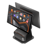 SUNMI T3 PRO MAX, NFC, 39,6cm (15,6''), Full HD, USB, USB-C, BT (BLE), Ethernet, WLAN, schwarz, orange Kassensystem, Bildschirmdiagonale: 39,6 cm (15,6''), Touchscreen, Auflösung: 1920x1080 Pixel, Medienbreite (max): 80 mm, Geschwindigkeit (max.): 250 mm/Sek, micro SD-Slot, Lautsprecher, Fingerprint Leser, Front-Kamera (8 MP), integrierter Bondrucker, Helligkeit 400cd, Anschluß: USB (Typ A, 4x), USB-C, Bluetooth (BLE, Klasse 5.2), Ethernet, WLAN (802.11ax), Kassenladenanschluss (RJ11, RJ12), Qualcomm Octa Core, 2,0 GHz, RAM: 6GB, Flash: 128 GB, inkl.: Netzteil, Netzkabel (EU, UK, C5), Farbe: schwarz, orange (P01250004)