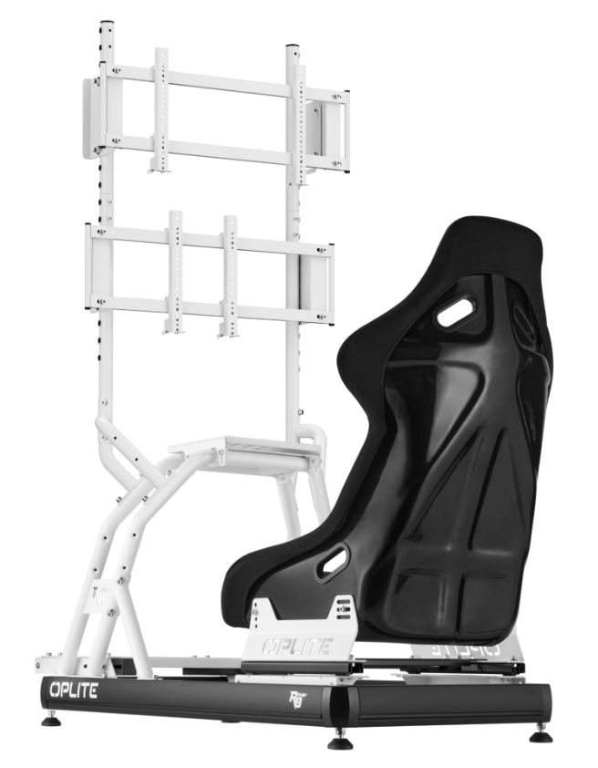 Oplite R8 On Top Single Monitorständer Flug-/Rennsimulator Weiß