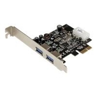 StarTech.com 2 Port USB3.0 PCI Express Schnittstellenkarte mit UASP und 4 Pin LP4 Molex (PEXUSB3S25)