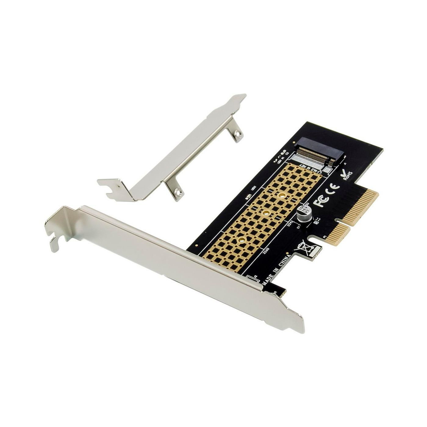 MicroConnect MC-PCIE-NVME-SSDADAPT M.2 NVMe SSD Adapter PCIe 3.0 x4 Schwarz