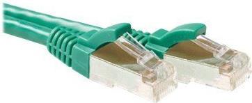ACT Green 0.5 meter SFTP CAT6A patch cable snagless with RJ45 connectors. Cat6a s/ftp snagless gn 0.50m (FB6700)