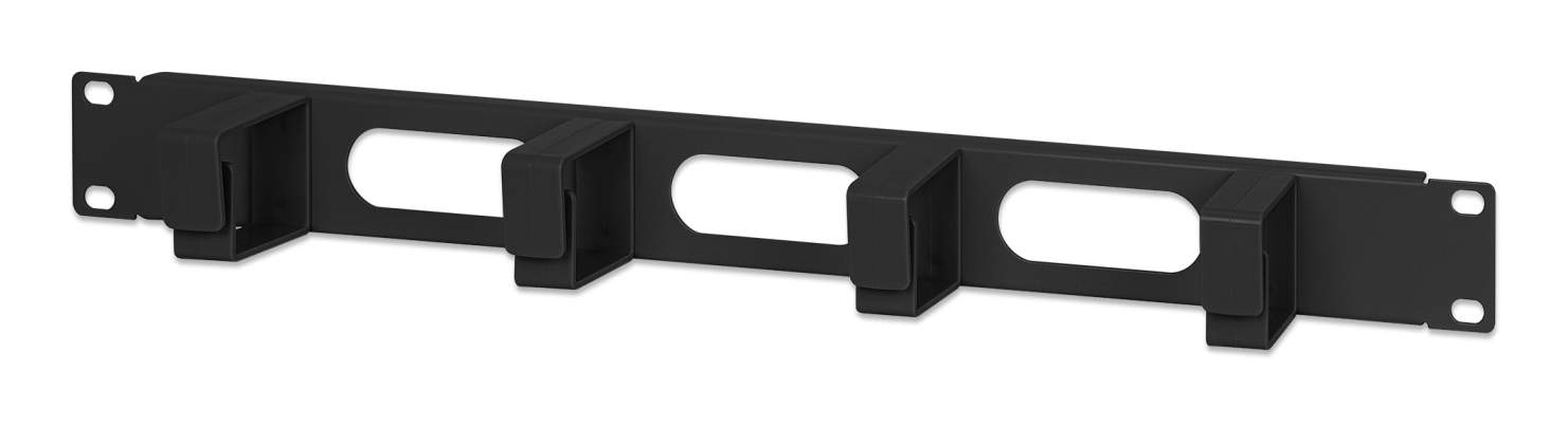 Intellinet 19" Kabelmanagement-Panel 1HE mit 4 Kunststoffringen Schwarz