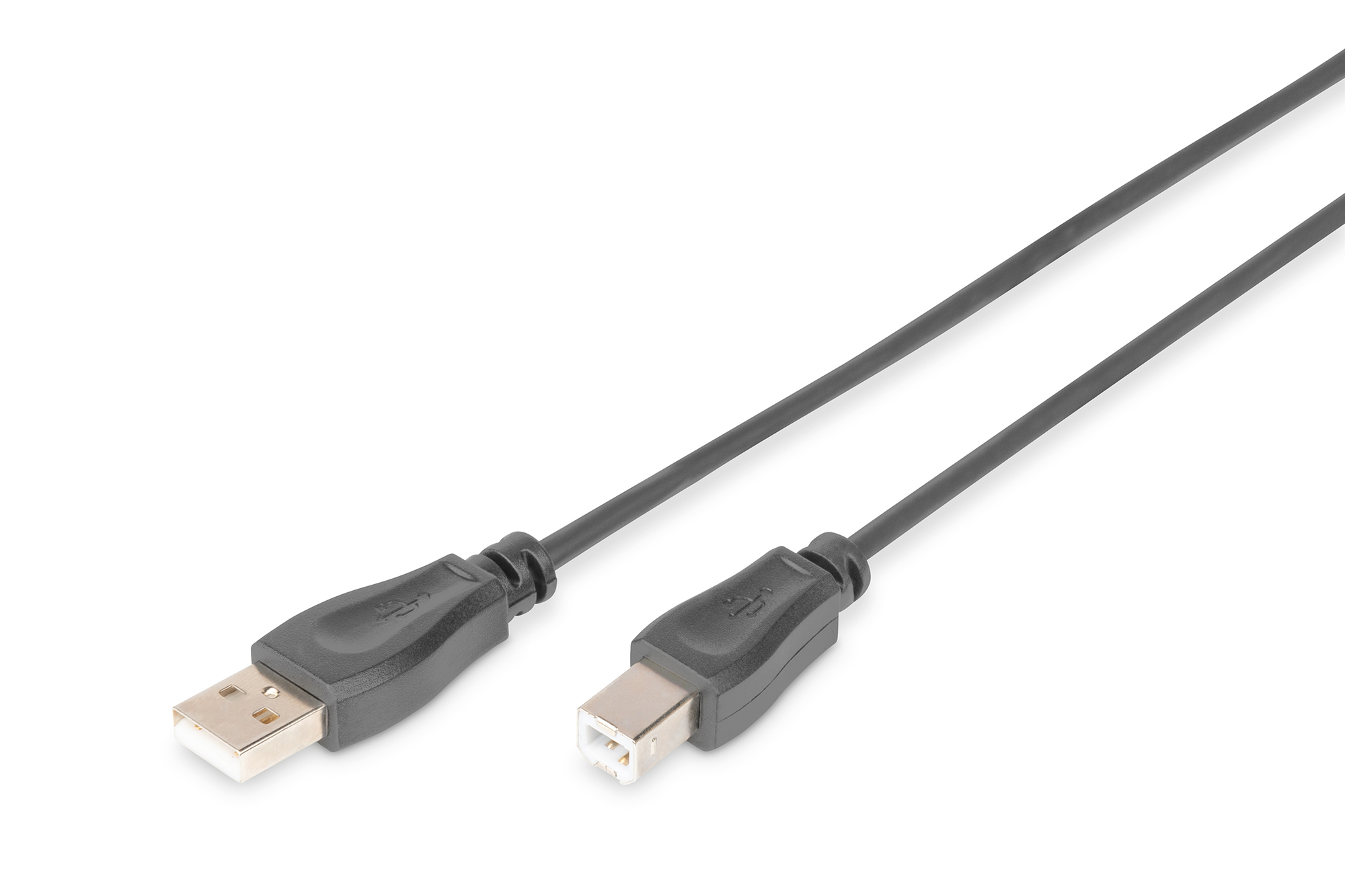 Digitus USB 2.0 Anschlusskabel USB-A auf USB-B 50 cm Schwarz