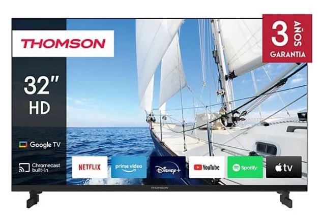 Thomson 80 cm LED-Fernseher, 32 Zoll, Auflösung: 1.366x768 Pixel, H.265 HEVC, DVB-T, DVB-T2, DVB-T2 [Energieklasse E] (32HG2S14)