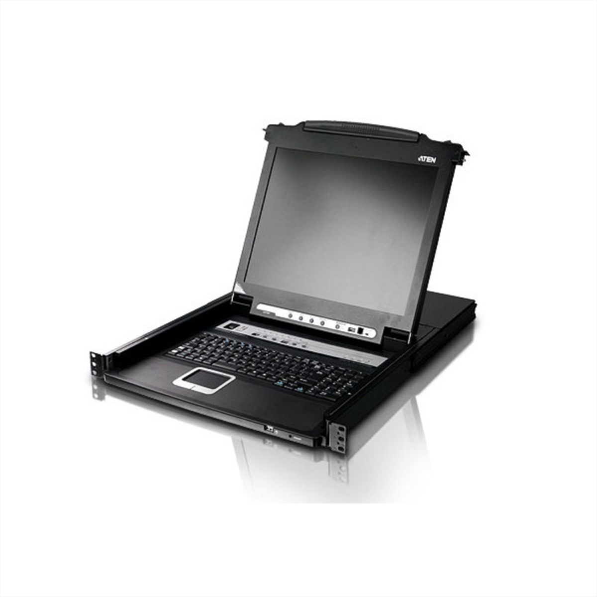 ATEN Slideaway CL5708M US KVM-Konsole mit KVM-Switch 8 Ports 17" VGA 1U Schwarz