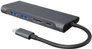 ICY BOX IB-DK4022-CPD USB Type-C Notebook DockingStation Aluminium Gehaeuse integriertes Kabel (60455)