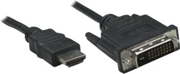 HDMI zu DVI-D Anschlusskabel, schwarz, 1,8 m Hersteller: Techly (ICOC-HDMI-D-018)