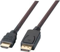 EFB-Elektronik DisplayPort/HDMI Kabel Full HD,A-A St-St, 3m, schwarz Hersteller: EFB Elektronik (K5561SW.3V2)