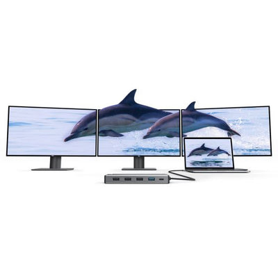 ALOGIC DV3 12-in-1 Mini-Dockingstation USB-C Space-grau