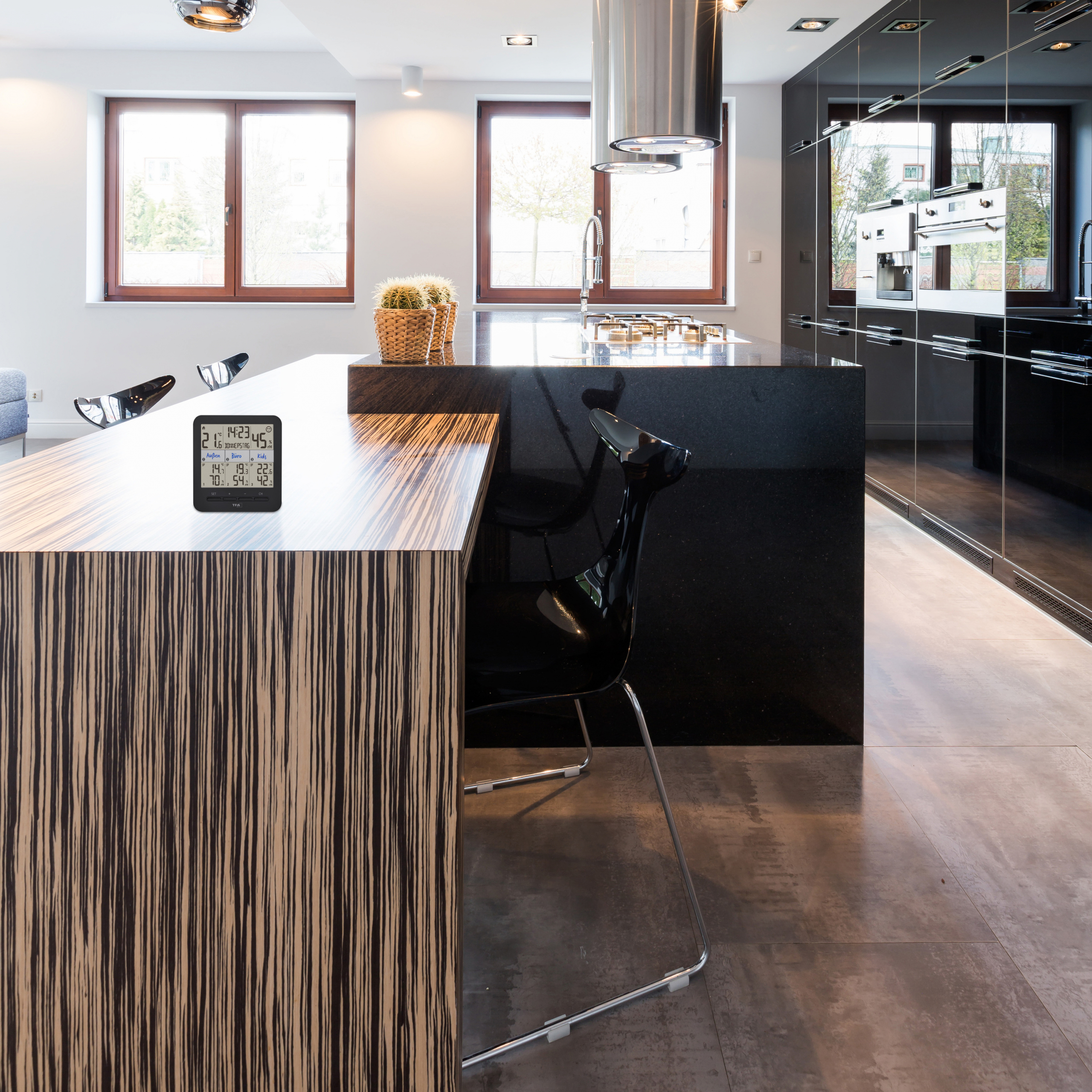 TFA Dostmann KLIMA@HOME 2 Funk-Thermo-/Hygrometer Schwarz