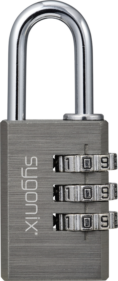 Sygonix SY-6932310 Vorhängeschloss 30 mm 3-Digit Titan-Grau Zahlenschloss (SY-6932310)