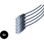 S/CONN maximum connectivity Telefon-Anschlusskabel, RJ11 Stecker auf RJ11 Stecker, Rundkabel, schwarz, Flexibel, Kupferkabel, SET 5 Stück 3,5m (SO70084-3.5-SET5)