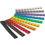 Goobay Kabelmarker-Clips "Ziffern 0-9", für Kabeldurchmesser bis 4 mm, 4 mm - farbige Kennzeichnungsringe 10x 10 Stück zum Markieren von z.B. Netzwerkkabeln (72514)