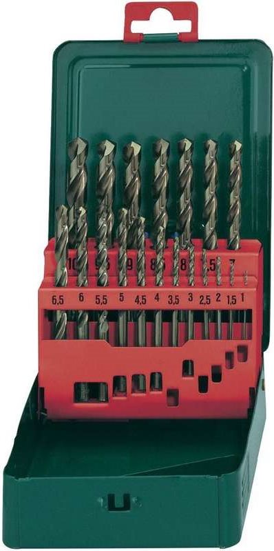 Metabo HSS Metall-Spiralbohrer-Set 19teilig 627157000 Cobalt DIN 338 Zylinderschaft 1 Set (627157000)