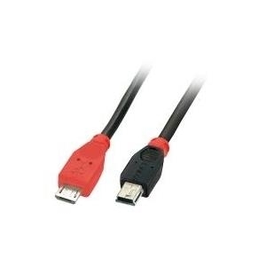 Lindy USB 2.0 Kabel Micro-B/Mini-B OTG, 1m Hochwertiges USB 2.0 Kabel und USB OTG Kabel mit Micro-B Stecker auf Mini-B Stecker für USB OTG Produkte nach der USB OTG (On-The-Go) Spezifikation sowie USB 2.0 und vorige (31718)