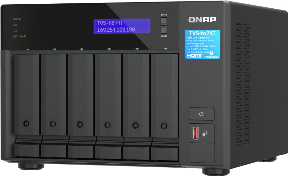 QNAP TVS-H674T-I5-32G NAS & Speicherserver Tower Ethernet/LAN Schwarz i5-12400 (TVS-h674T-i5-32G)
