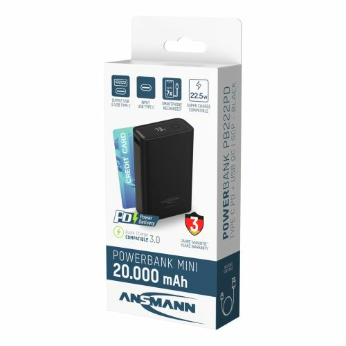 Ansmann PB222PD 20000 mAh Powerbank Schwarz