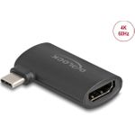 Delock USB Type-C™ Stecker zu HDMI Buchse (DP Alt Mode) Adapter 4K gewinkelt (64289)