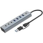 Conceptronic USB-Hub 7-Port 3.0 ->7x3.0 5Gbps m.Netzteil gr (HUBBIES20G)