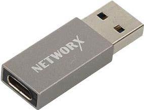 Networx USB 3.0 to USB-C jack USB-Adapter Space Grey (4014290)