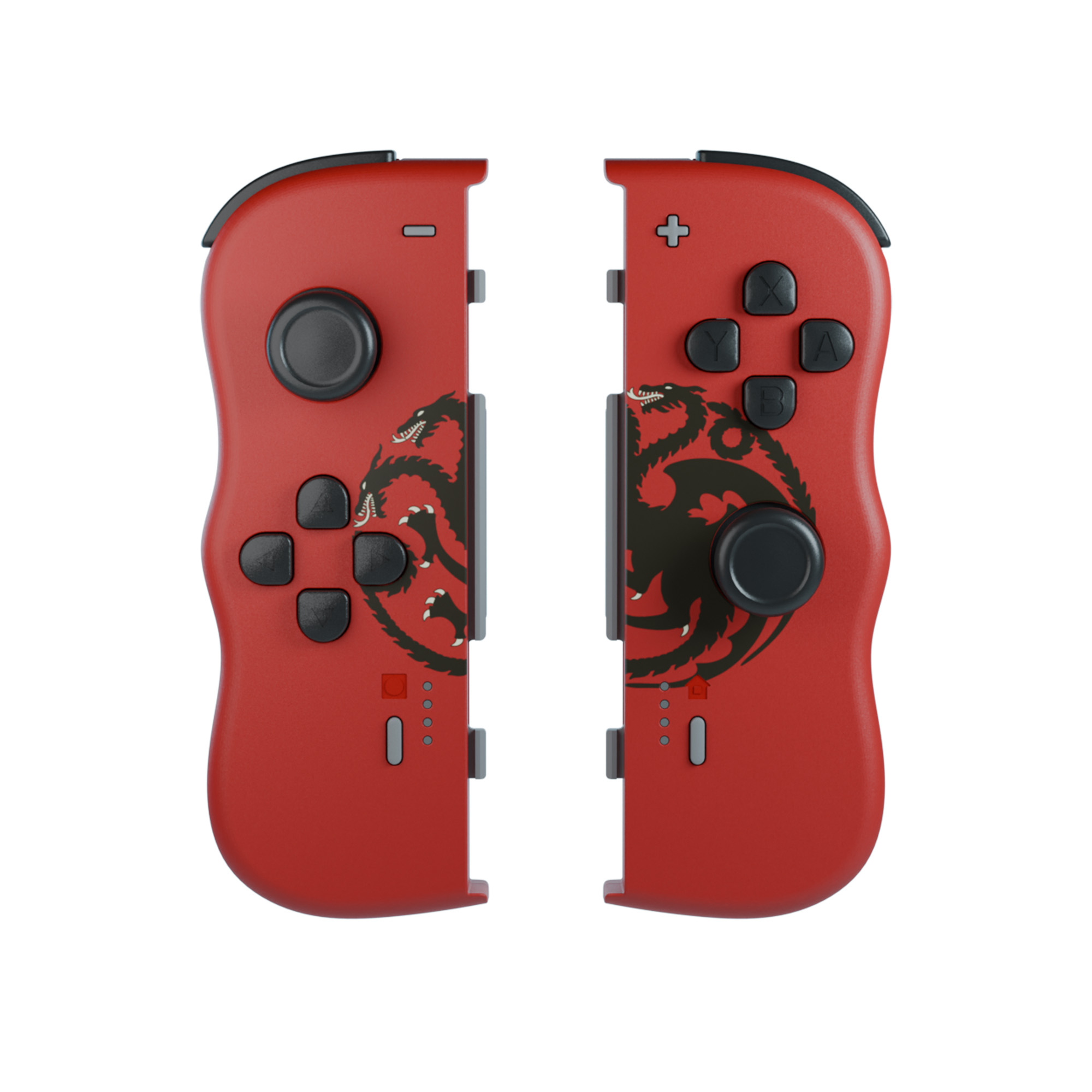 Lexip Game of Thrones Targaryen Red Edition Kabelloses Bluetooth-Gamepad Nintendo Switch, Nintendo Switch OLED Schwarz, Rot
