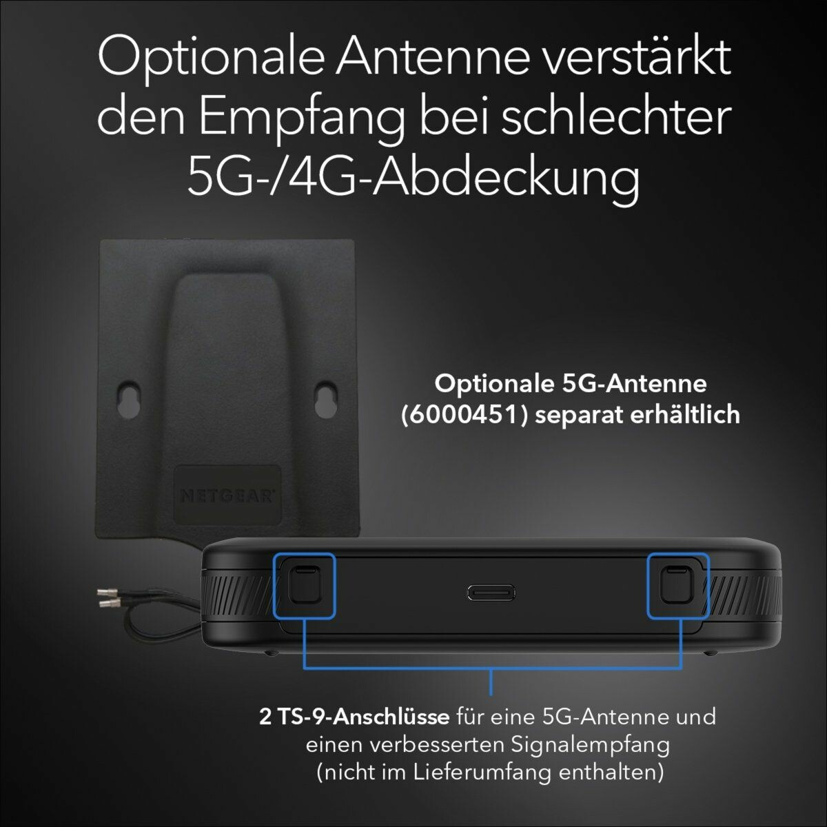 NETGEAR Nighthawk M3 5G Mobiler Hotspot Schwarz