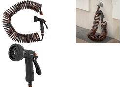 Bradas Spiral-Gartenschlauch-Set SPRING FLEX, 15 m Spiralschlauch auf 15 m ausziehbar, Schlauch zieht sich - 1 Stück (WSF15)