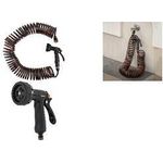 Bradas Spiral-Gartenschlauch-Set SPRING FLEX, 15 m Spiralschlauch auf 15 m ausziehbar, Schlauch zieht sich - 1 Stück (WSF15)