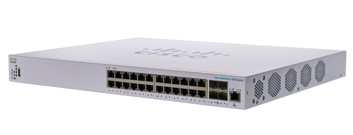 Cisco Business CBS350-24XS Managed Switch | 24 10G-SFP+-Ports | 4x10GE gemeinsam genutzt | Eingeschränkte Lebenszeit für Hardware (CBS350-24XS-EU)