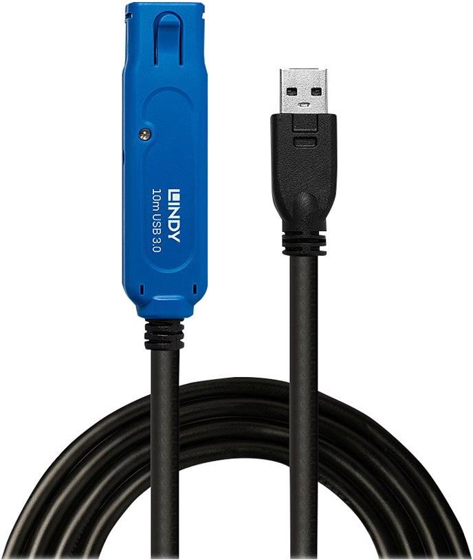 Lindy LINDY USB 3.0 Active Extension Cable Pro 10 m Schwarz