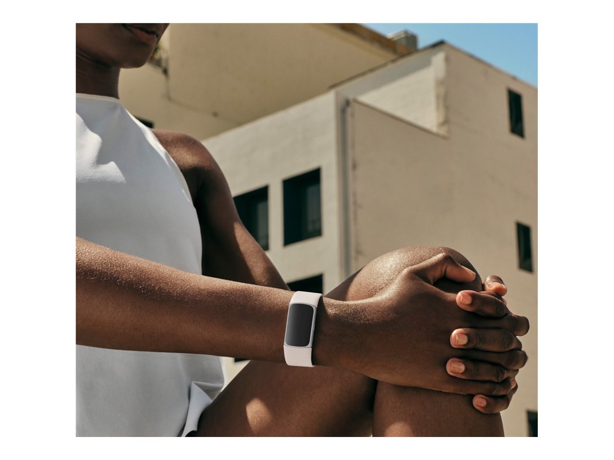 Fitbit Charge 6 AMOLED Aktivitäts-Tracker GPS NFC Beige, Silber
