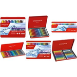 CARAN D'ACHE Aquarell-Wachsmalstift NEOCOLOR II, 15er Etui runde Wachspastelle mit Papierhülle, Wasservermalbare, - 1 Stück (7500.315)