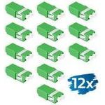 LogiLink LWL Kupplung-Set, 2x LC Duplex, ohne Flansch, grün 2x LC Duplex Kupplung, SC-Simplex Ausbruch, einteiliges - 1 Stück (FA03LC5)