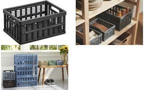 NHG Klappbox, PP, 3,5 Liter, schwarz Material: aus recyceltem PP, Griffmulden an den kurzen Seite - 1 Stück (12550804)