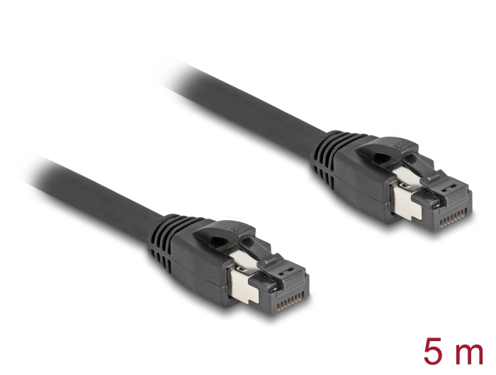 Delock 80236 RJ45 Netzwerkkabel Cat.8.1 S/FTP 5 m Schwarz